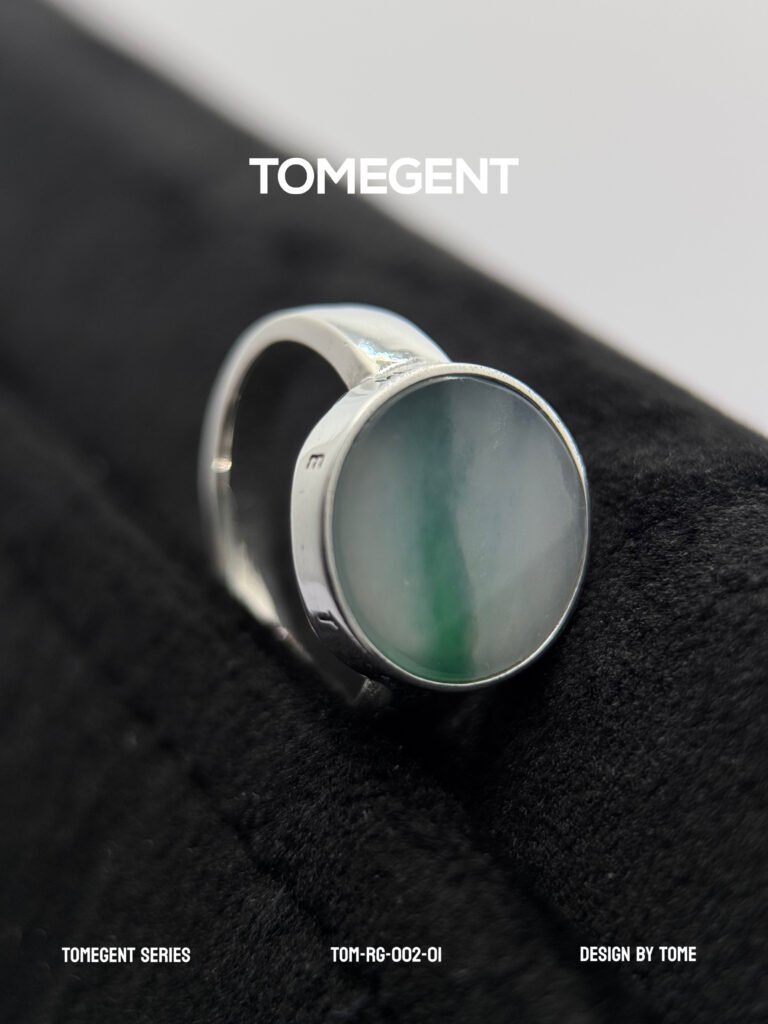 TRUE TO ME Series Sterling Silver Inlaid Jadeite Ring