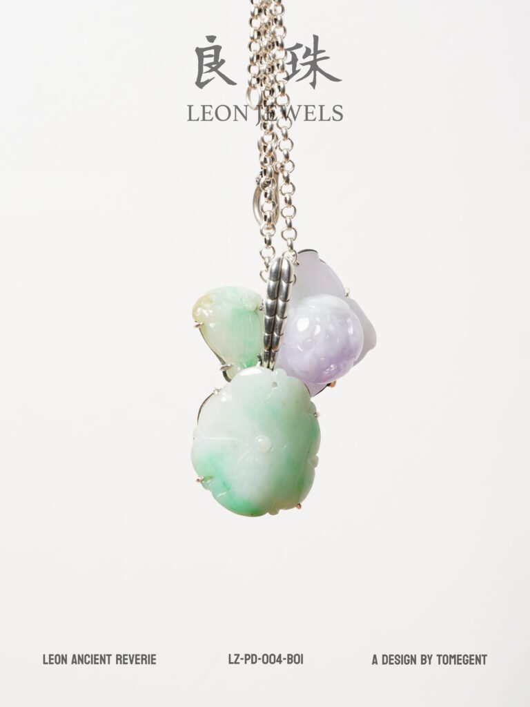 Leon Jewels Oriental Dream Pendant, 925 Silver Inlaid Jadeite (B01)